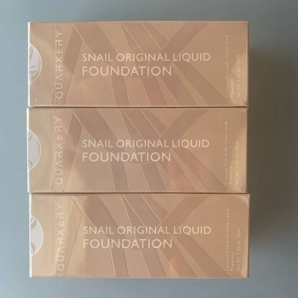 3 x Snail Liquid Moisturizing Holding Foundation Truffle 301D NWT